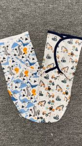 Bedong Bayi Bedong Lipat Single Knit BABY LEON BC-108 Bedong Bayi Instan Kain Bedongan Bayi Motif