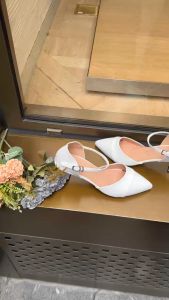 Giày Sandal Cao Gót Nữ Vát Mũi Bít Hậu Xinh Xắn Mã A28