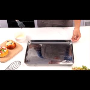 DuduMart Stainless Steel Baking Tray With Removable Cooling Rack Set Non-stick Chips Basket Grill