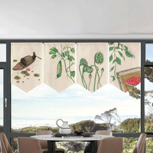 2026 New Cafe Curtain Window Valance Filtering Window Valance for Kitchen Dining Nook Farmhouse Vintage Home Decor Valances