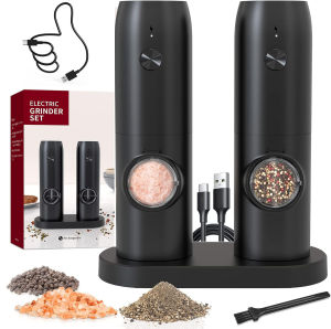 Bộ Máy Xay Muối Và Tiêu Điện USB Có Thể Sạc Lại Thân Thiện Với Môi Trường Có Thể Điều Chỉnh Độ Thô Máy Xay Tiêu Tự Động Cho Nhà Bếp