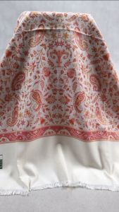 Sorban Kashmiri LULU 986JR Full Motif Sulam Jacquard PUTIH