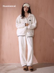 Thick Warm Winter Sleepwear Womens Home Wear Set