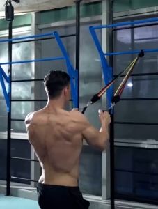 Resistance Band 11 Pcs Set Tali Tarik Karet Gym Yoga Fitness Alat Olahraga Chest Shoulder