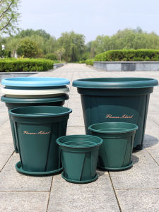 New Style Thickened Root-Controlling-Gallon Flower Pot Plastic Resin Household Flower Growing Large and Small Size Succulent Rose Breathable Green Mountain Basin