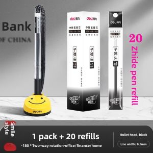 deli | Desktop Fixed Anti-Lost Ballpoint Pen with Suction Cup for Office Use