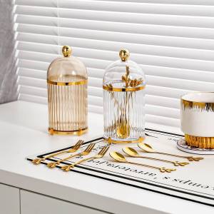 Hộp Đựng Thìa Không Gỉ 304 Có Nắp Đậy Đựng Đồ Ăn Nhẹ Hiện Đại Tối Giản Cốc Đựng Thìa Trái Cây Nhỏ Dùng Cho Tiệc Sinh Nhật