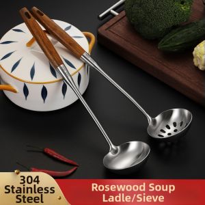 New Stainless Steel Soup Spoon Set Slotted