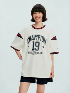 Champion | Áo Thun Đôi Màu Khối 100% Cotton