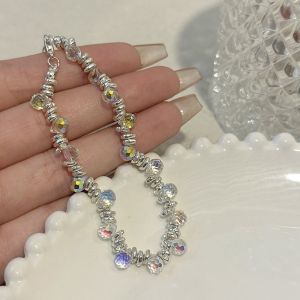 Dreamy Multicolor Crystal Bulb Silver Fragments Bracelet Womens Elegant Fresh Sweet Hand Jewelry Lemon Tree House Fashion