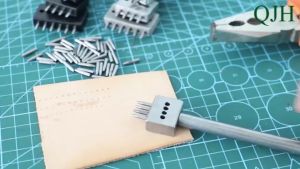 4mm Alat Pelubang Kulit Leather Craft Hole Punches Stitching Tool 2 & 6 Lubang Ikat Pinggang
