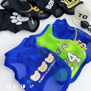 Pet Cat Schnauzer Bichon Poodle Dog Clothes Spring/Summer Clothing Summer Thin Handsome Breathable Trendy Vest