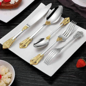 QUEZHOU | Stainless Steel Palace Design High-end Thickened Cutlery Set
