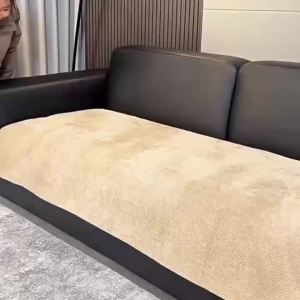 Minimalist Twill Chenille Anti-Slip Sofa Cover for All Seasons Living Room Furniture Decor Couch Cushion Cover Slipcover