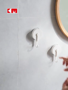 KM Japan Adhesive Vacuum Hook Vacuum Suction Hook Bathroom Hook