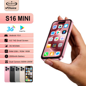 SERVO | SERVO S16 Mini Android 10.0 Smart Phone 4.0Inch Display 2GB RAM 16GB ROM Dual SIM Standby WiFi GPS 3G Small Cellphone Play Store