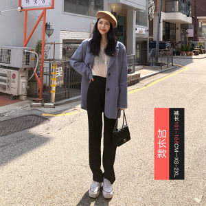 High Waist Wide Leg Pants Womens Casual Suiting Black Loose Fitting Spring Summer Autumn Straight Cut Long Trousers