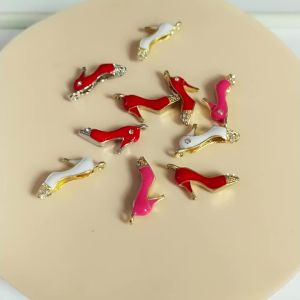 10 Chiếc Hoạt Hình Giày Cao Gót Mặt Dây Hợp Kim Kẽm Dễ Thương Giày Quyến Rũ Cho DIY Thả Bông Tai Vòng Cổ Trang Sức Làm Phụ Kiện Thời Trang