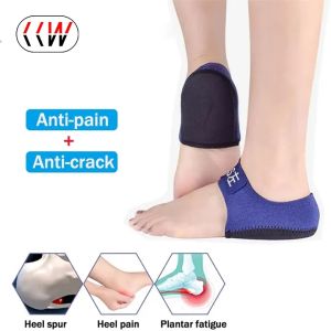 CCW 1Pair Gel Heel Pad Pain Relief for Plantar Fasciitis Sock Worn in Shoes Thin Heel Spur Foot Skin Care Protector Heel Sleeves Foot Care