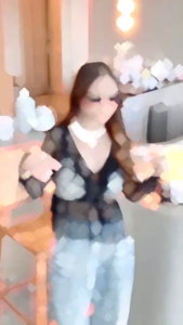 TW21699 เสื้อแขนยาว ระบายทั้งคอ แขน อกผูกโบว์ ..