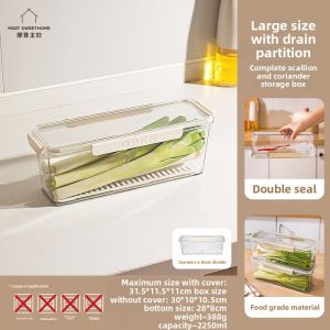 MODERN SWEETHOME | Food-grade Draining Storage Box for Refrigerator