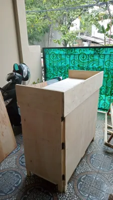 Meja Lipat untuk Jualan Bahan Kayu Ukuran 80 x 40 x 180