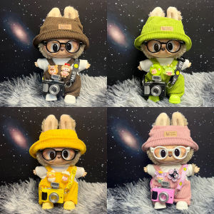 Labubu Kids Clothes Third Generation Calm Loyal Joyful Tartan Self Expression Polyester Fiber Outdoor Casual Doll Outfits