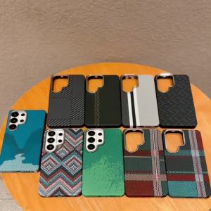 Luxury Carbon Fiber Texture Plastic For Magsafe Magnetic Case For Samsung Galaxy S26 S25 S24 Ultra Alloy Lens Shockproof Cover