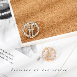 Nút Kim Loại Khoét Rỗng Thiết Kế Đơn Giản Thời Trang Nút Nhung Cỡ Lớn Nút Áo Khoác Cổ Điển Phong Cách Nước Hoa Nhỏ Nút Phụ Kiện May Vá