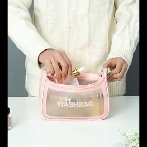 MI-T52 Tas Kosmetik Washbag Transparan Portable Multifungsi / Tas Make Up Transparan Waterproof