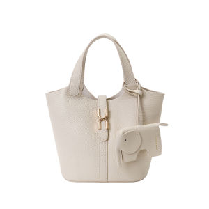 Genuine Leather Bucket Bag