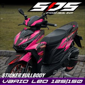 Decal Sticker Vario 125 150 LED Full Body - Vario 125/150 LED 2015-2018 Motif Desain Mugen Japan
