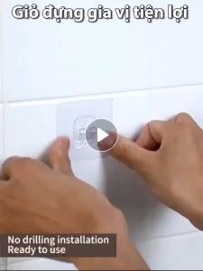 Giỏ lưới sắt Kệ Ngiêng 3 (K38) Khay Đựng Hành Tỏi Ớt Gia Vị Dán Tường Kèm miếng dán sơn tỉnh điện cao cấp