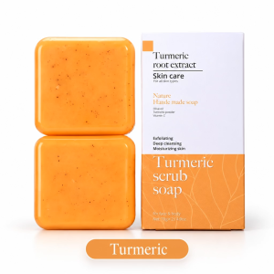 70g Exfoliating Scrub Soap Turmeric / Kojic Acid / Glutathione / Atlantic Cedar Face & Body