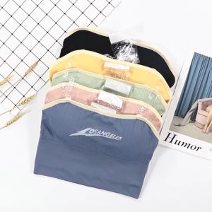 Tanktop Bra Tanpa Kawat Anti Selip Crop Top Backless Los angeles Tali Bening