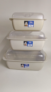 1PCS Microwave-Safe Food Container With Cover/Food Storage Container/Bekas Kuih