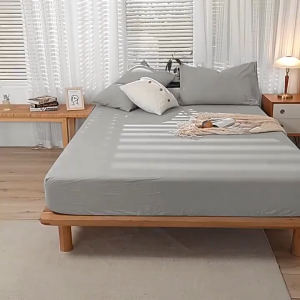 3in1 No Lukot No Gusot Bedsheet Korean Plain Full Garterized Bedsheet Single/Double/Queen Size