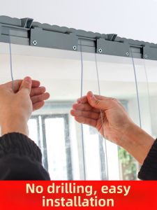 LVSEFENG | Insulating Windproof Transparent PVC Door Curtain