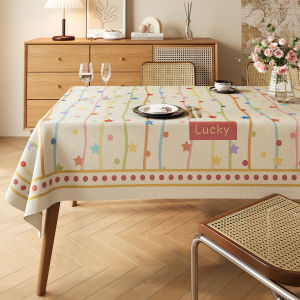 ovzf | Luxurious Off-White Cotton-Linen Tablecloth