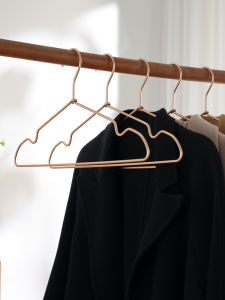 Luxurious Minimalist Stainless Steel Clothes Hanger Space Aluminum Alloy Home Use Wardrobe Traceless Non-Slip Clothes Drying Rack