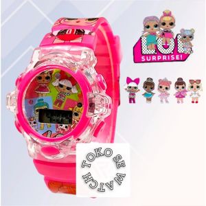 COD Jam Tangan Anak Cewek Digital Karakter LOL Lampu dan Music melody