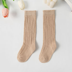 Summer Mesh Kids Socks Toddlers Baby Girls Long Knee High Breathable Socks Hollow Out Soft Cotton Infant Socken For 0-8Years