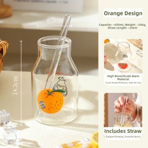 SHELI | Ins Style Straw Glass Cup