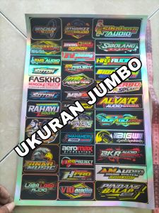 Stiker Sound | Stiker Hologram | Stiker 1 Lembar | Stiker Pack Ukuran 31cmx47cm JUMBO