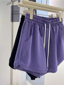 Candy-Colored Casual Sports Shorts for Women Summer Korean Style Loose A-Line High-Waist Wide-Leg Beach Pants Trendy INS