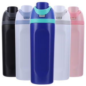 【New Arrival】 600ml Straw Travel Vacuum Flask with Handle Vacuum Thermal Insulated Mug 316 Stainless Steel for Outdoor Camping Sports