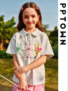 PPTOWN | Summer Cotton Short-sleeve Girls Polo T-shirt