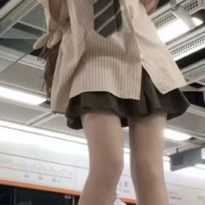 Preppy Style Vintage Stripe Short Sleeve Shirt Outfit Womens Summer Idle Style Loose Western Style Tops Pleated Skirt