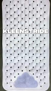 KleenStride Nonslip Bath Mat Shower Mat with Suction Cups | Anti Slip Foot Massage Rubber Mat