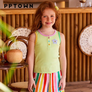 PPTOWN | No-sleeve Summer Childrens T-shirt Innerwear Glitter